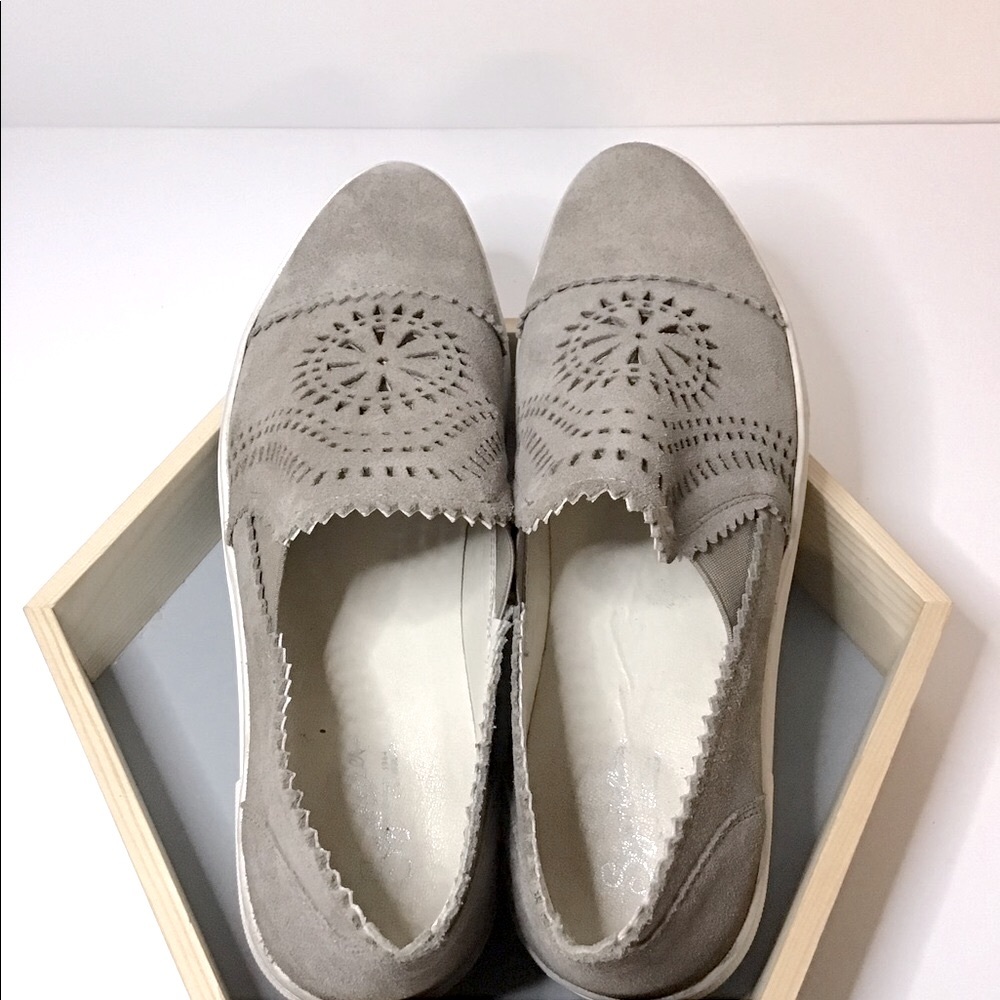 SEYCHELLES “BRIGHT” SUEDE CUTOUT SNEAKERS TAUPE  8 - Picture 2 of 7